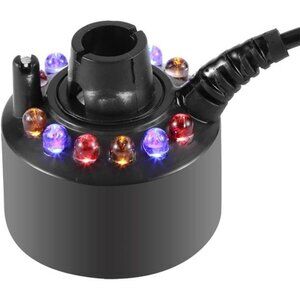 Water Mist Maker 12LED Water Atomizer for Indoor Fountain Pool Water Tank